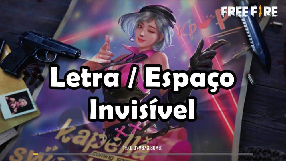 ´simbolo / letra invisível no Free Fire, como dar espaço fácil